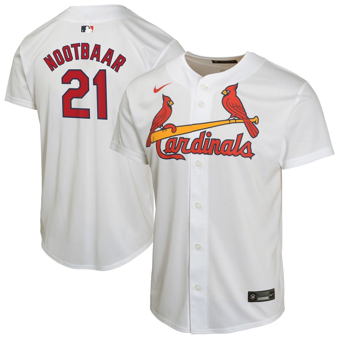 St. Louis Cardinals Lars Nootbaar Nike Youth Home Game Player Jersey - White