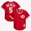 Cincinnati Reds Johnny Bench Mitchell & Ness Authentic Batting Practice Jersey - Scarlet