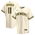 Milwaukee Brewers Jackson Chourio Nike Home Replica Jersey - Cream