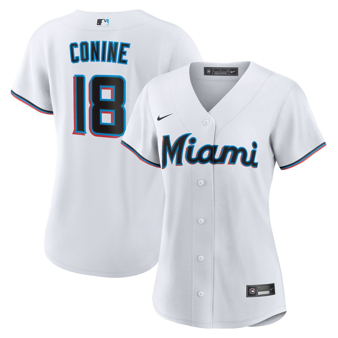Miami Marlins Griffin Conine Nike Women's Home Replica Jersey - White