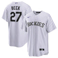 Colorado Rockies Jordan Beck Nike Home Replica Jersey - White