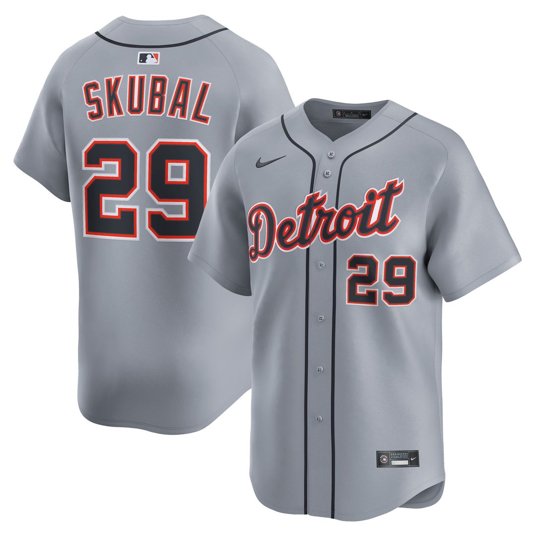 Detroit Tigers Tarik Skubal Nike Road Limited Jersey - Gray