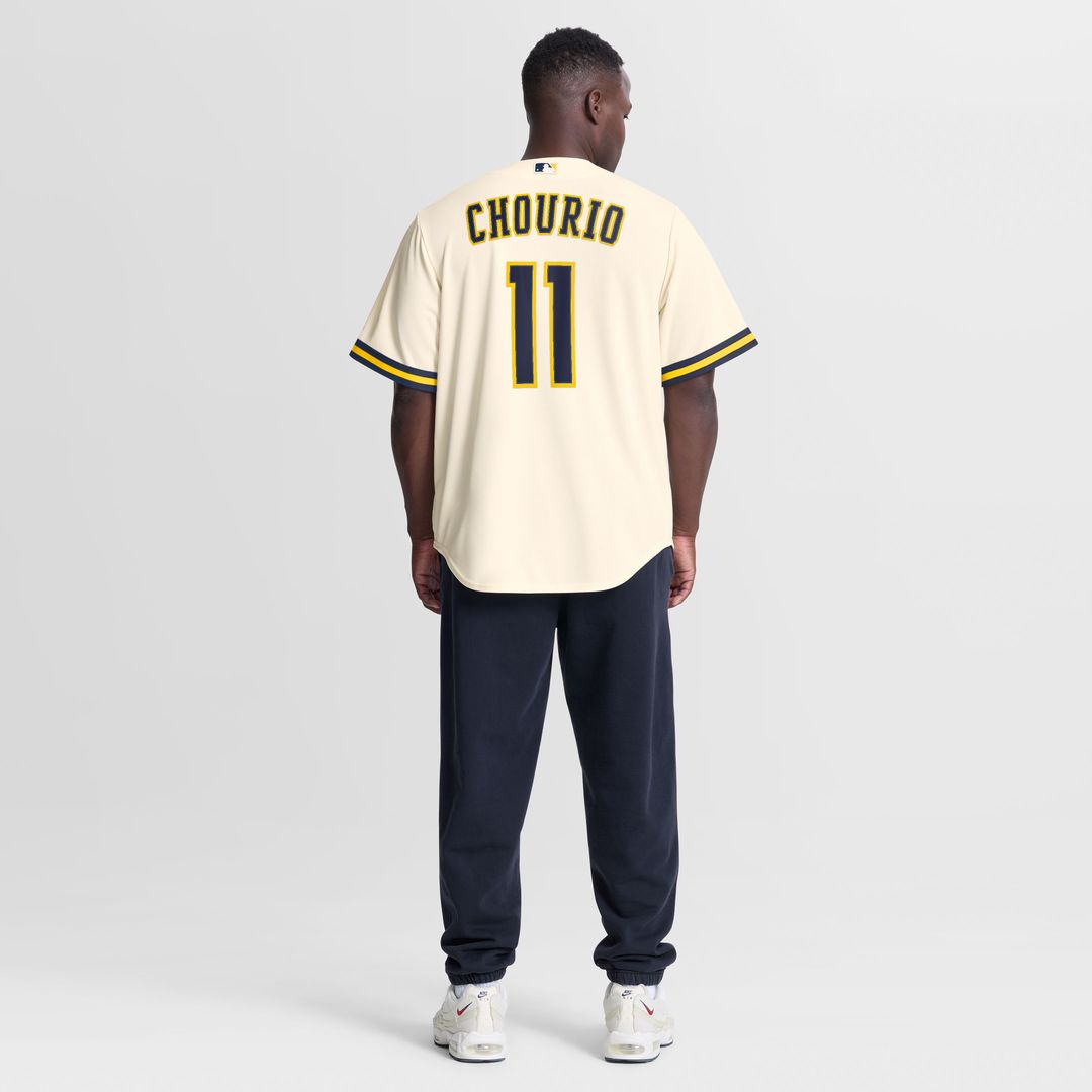 Milwaukee Brewers Jackson Chourio Nike Home Replica Jersey - Cream