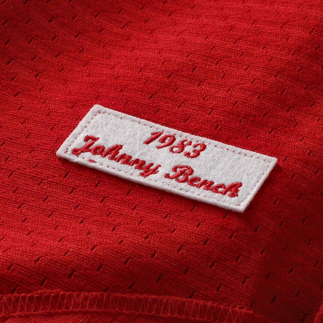 Cincinnati Reds Johnny Bench Mitchell & Ness Cooperstown Big & Tall Mesh Batting Practice Jersey - Red