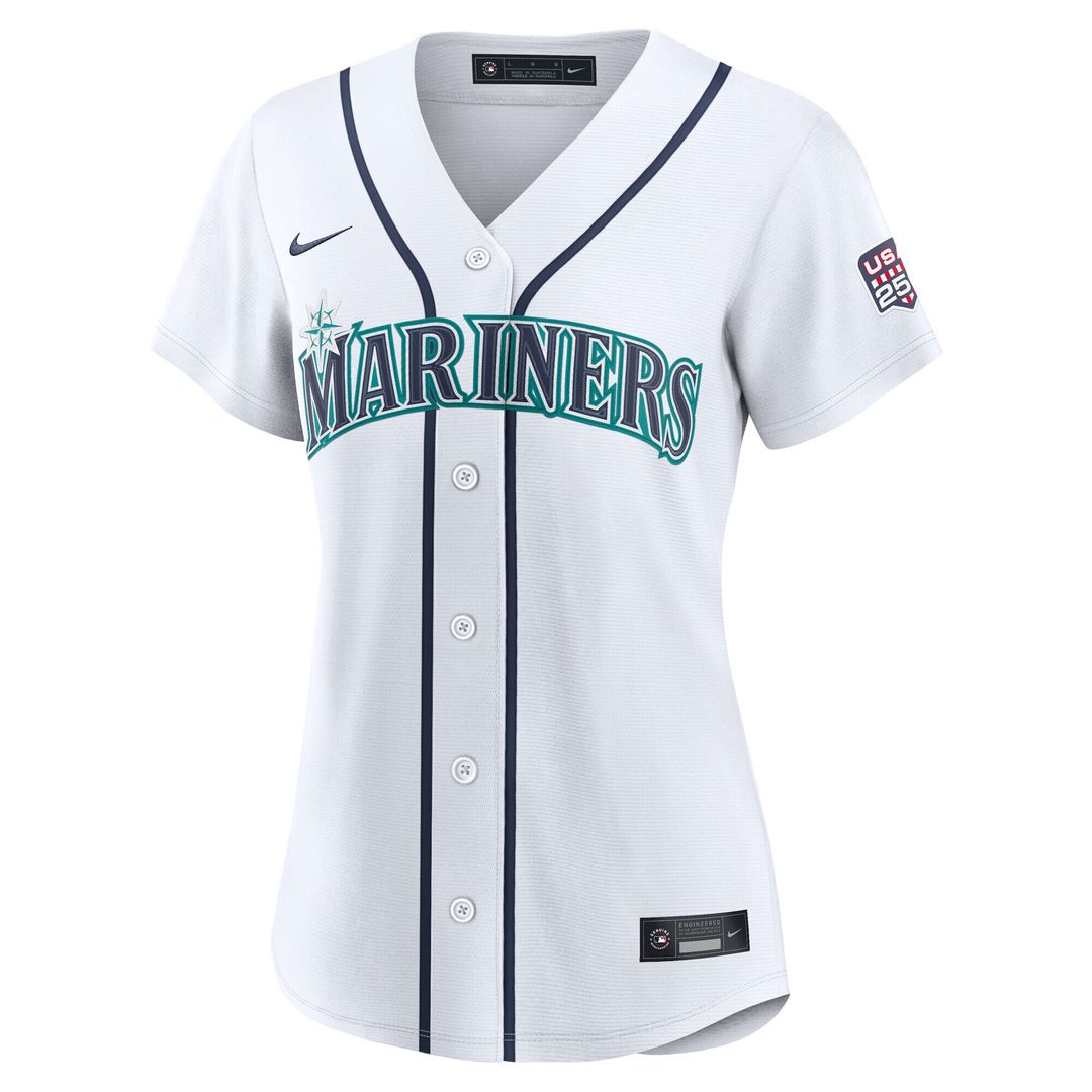 Seattle Mariners Josh Naylor Nike Women's USA 250 Fourth of July Home Stadium Jersey - White