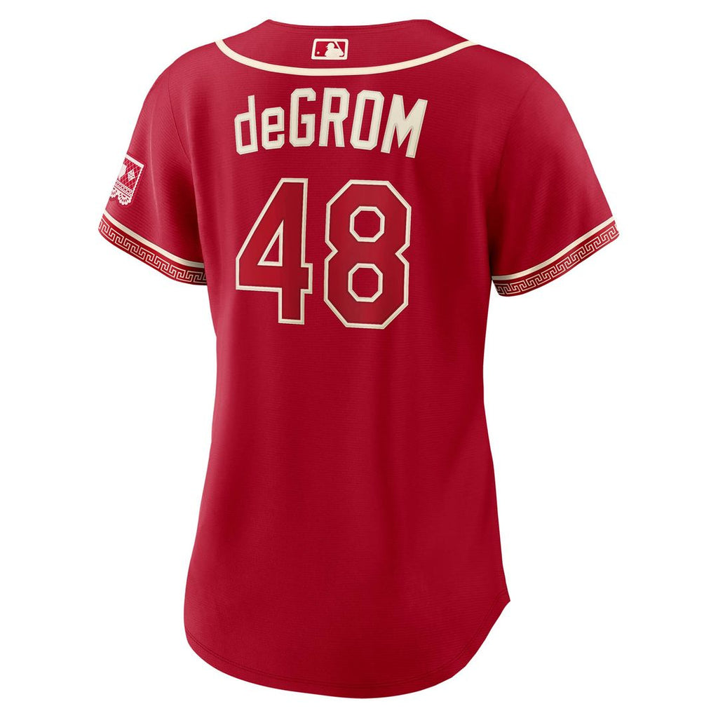 Texas Rangers Jacob deGrom Nike Women's 2026 City Connect Stadium Jersey - Red