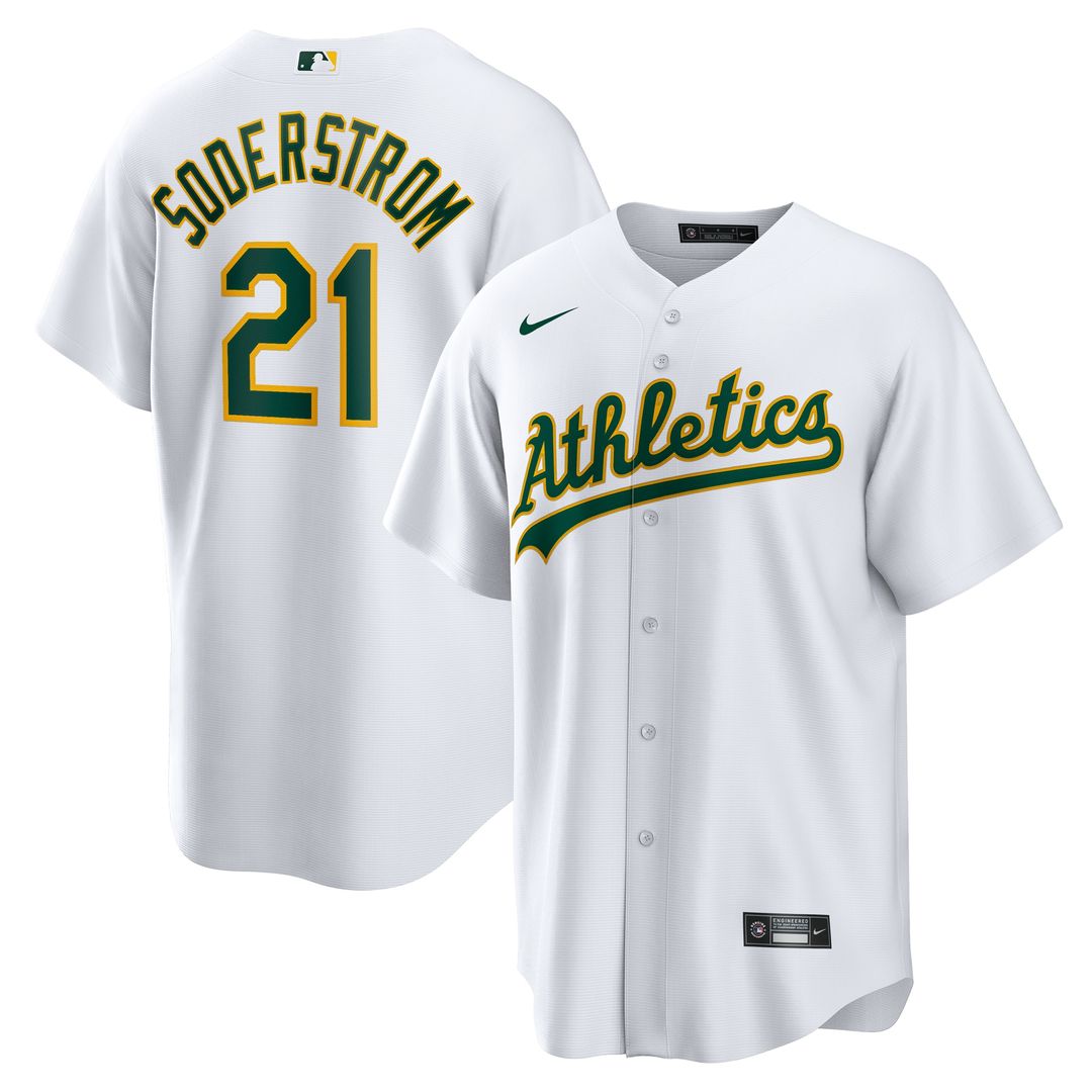 Athletics Tyler Soderstrom Nike Home Replica Jersey - White