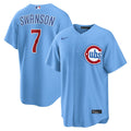 Chicago Cubs Dansby Swanson Nike Alternate Replica Jersey - Light Blue