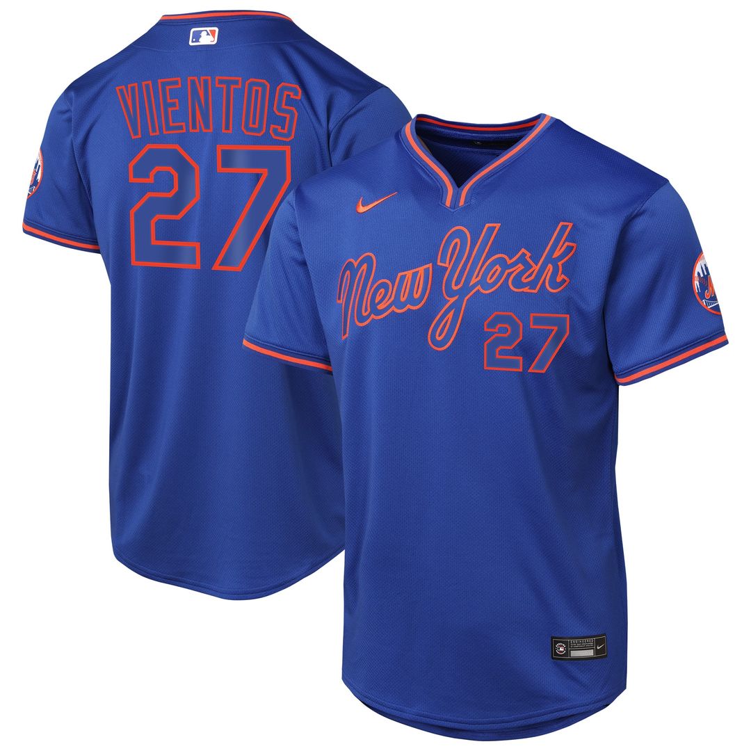 New York Mets Mark Vientos Nike Youth Alternate 2 Limited Jersey – Royal
