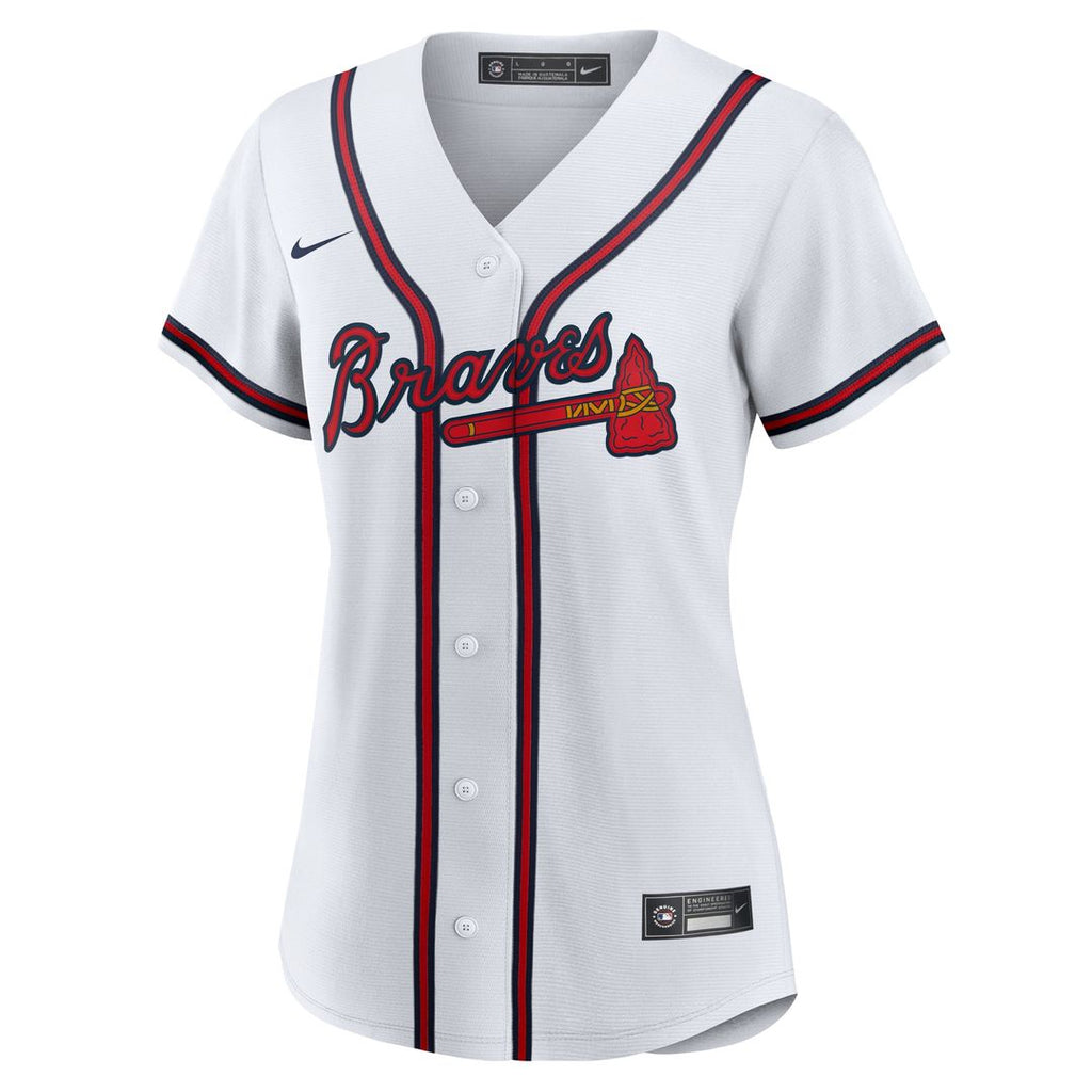 Atlanta Braves Ozzie Albies Nike Women's Home Replica Jersey - White