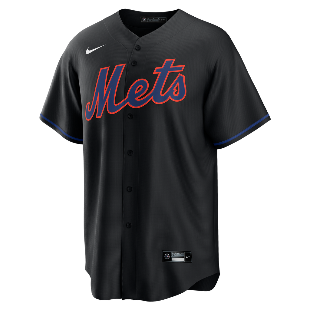 New York Mets Starling Marte Nike Alternate Replica Jersey - Black