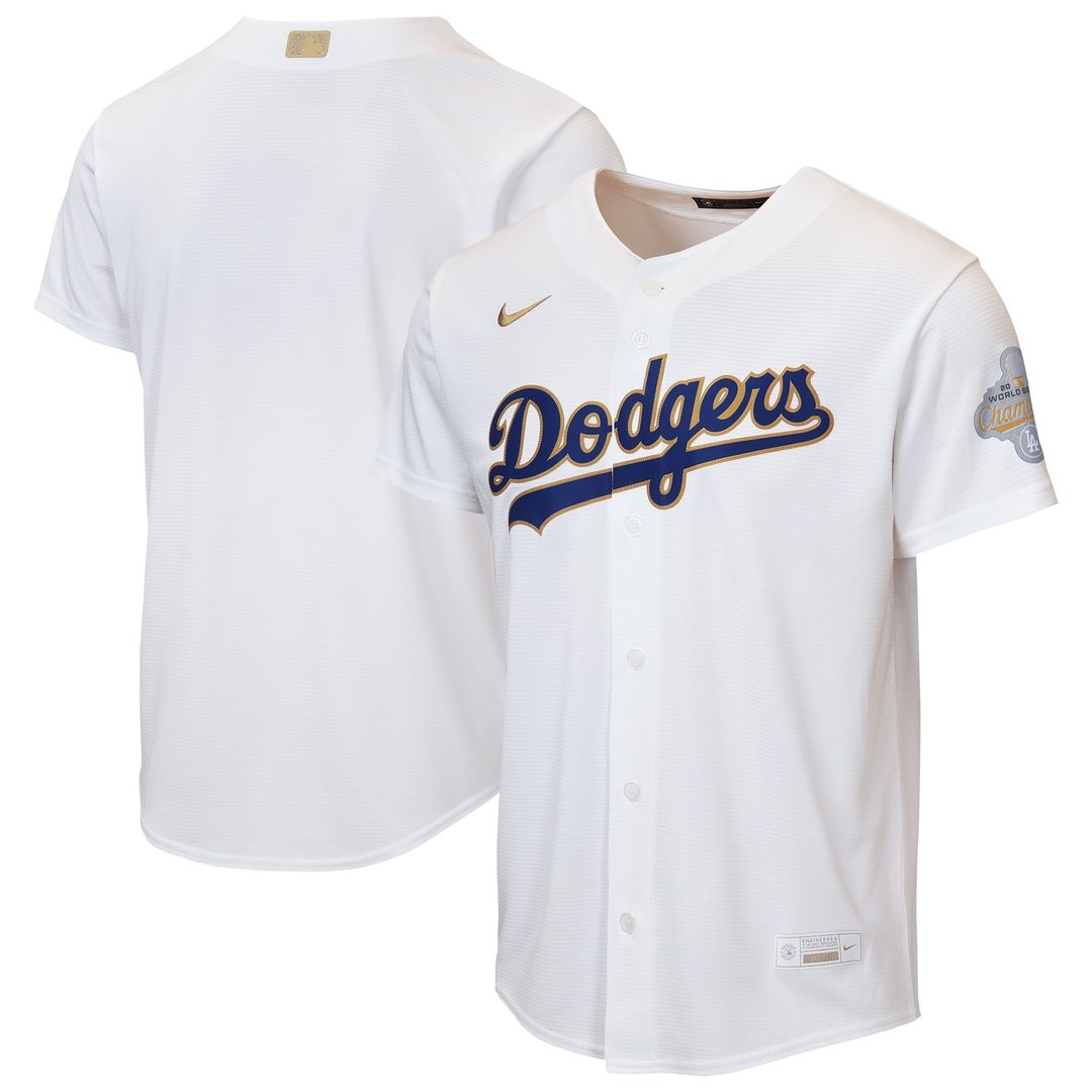 Los Angeles Dodgers Nike Youth 2026 Gold Collection Home Replica Jersey - White