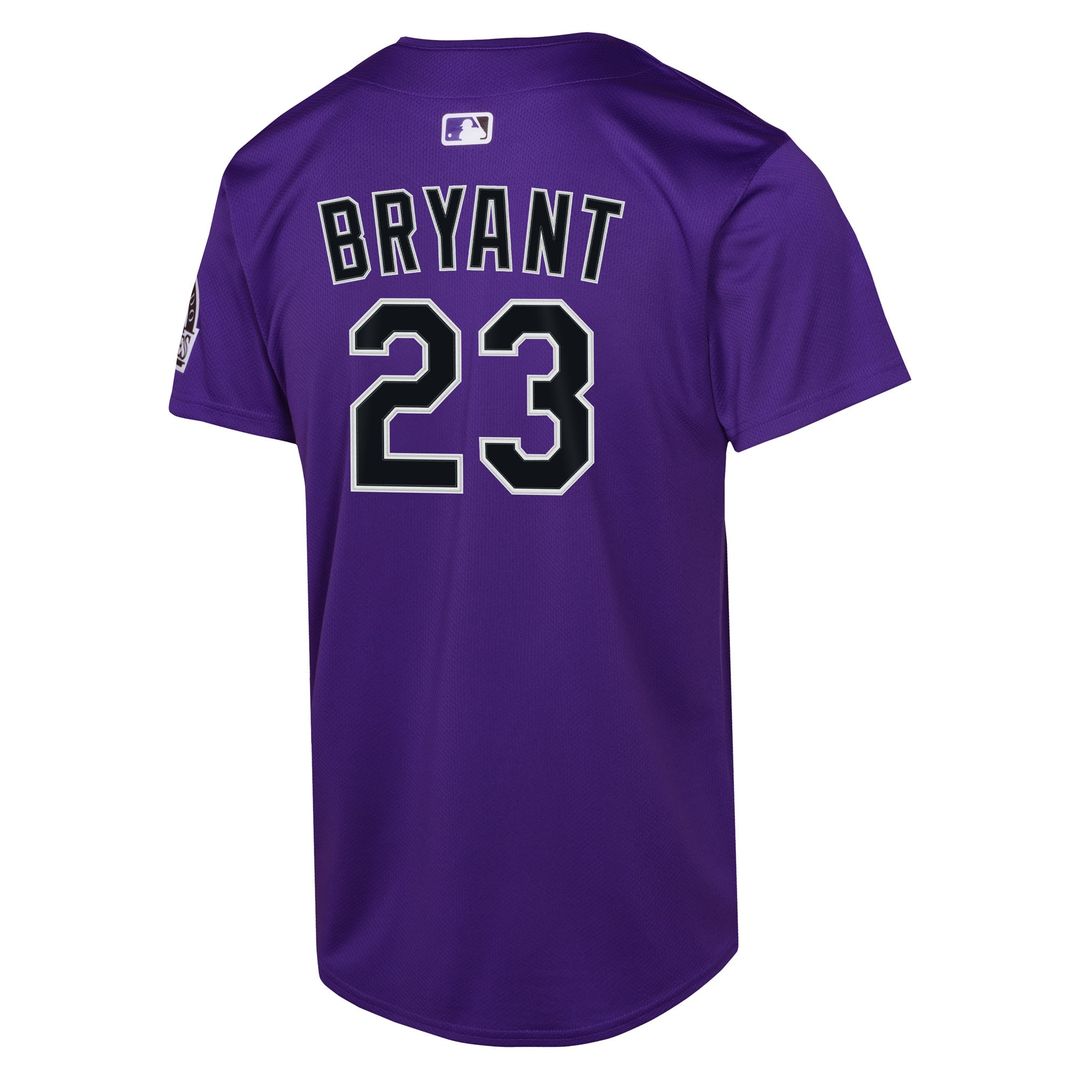Colorado Rockies Kris Bryant Nike Youth Alternate Limited Player Jersey - Purple