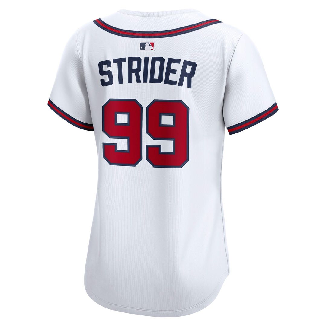 Atlanta Braves Spencer Strider Nike Women's Home Limited Player Jersey - White