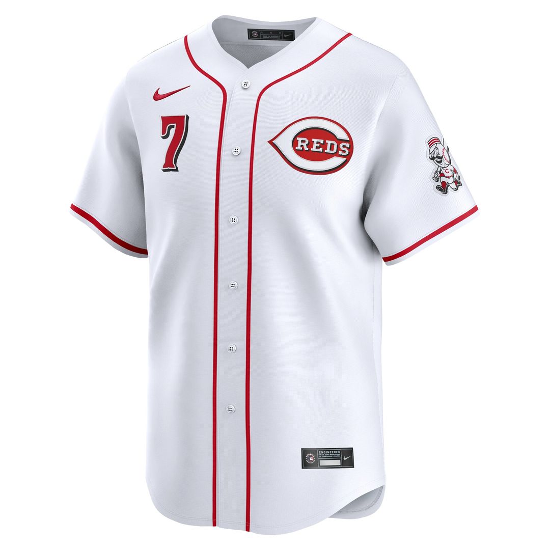 Cincinnati Reds Spencer Steer Nike Home Limited Player Jersey - White