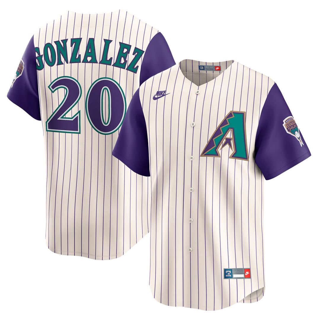 Arizona Diamondbacks Luis Gonzalez Nike Throwback Cooperstown Limited Jersey - Cream