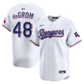 Texas Rangers Jacob deGrom Nike Home Limited Jersey - White