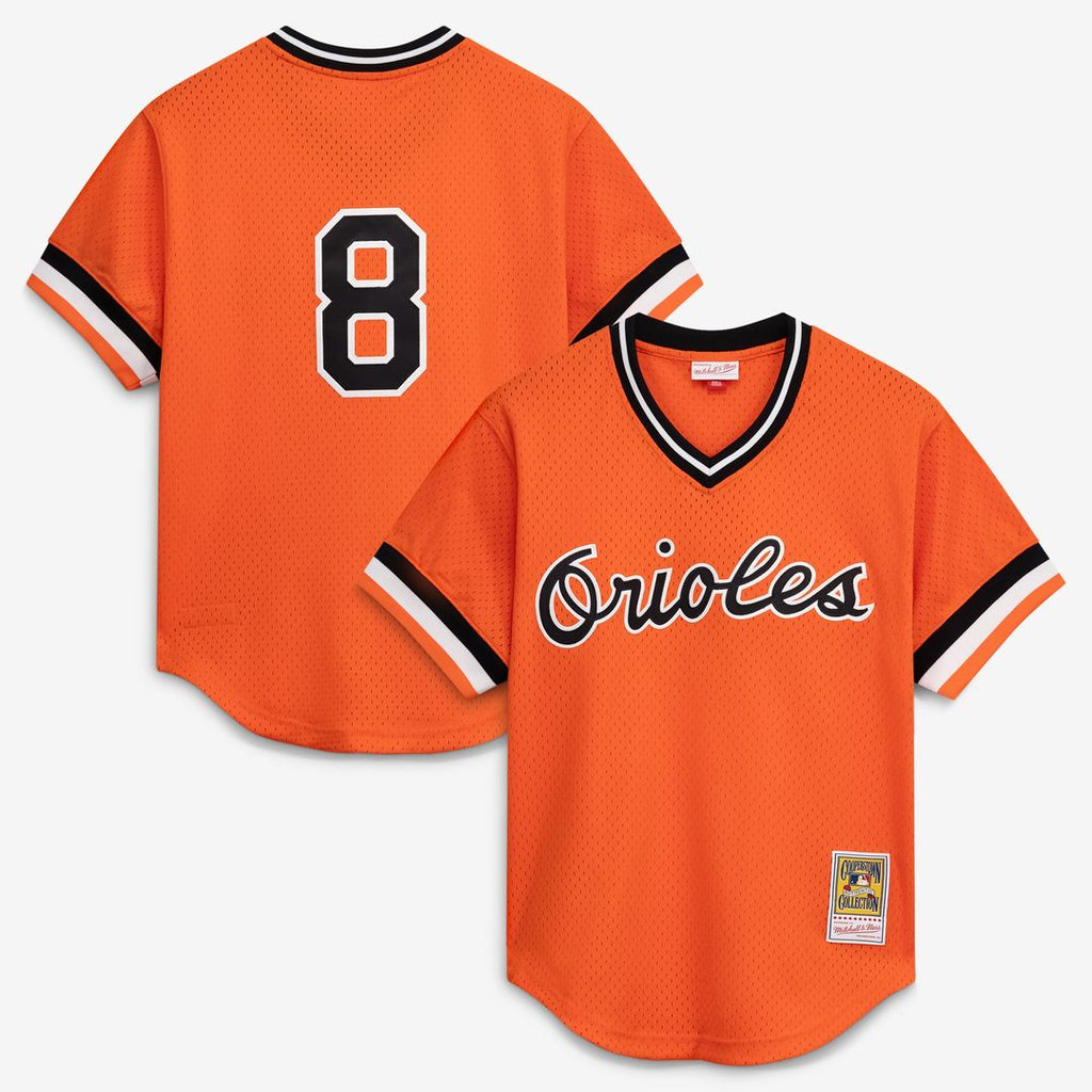 Baltimore Orioles Cal Ripken Jr. Mitchell & Ness Authentic Batting Practice Jersey - Orange