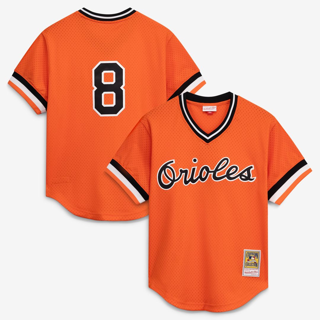 Baltimore Orioles Cal Ripken Jr. Mitchell & Ness Authentic Batting Practice Jersey - Orange