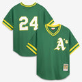 Athletics Rickey Henderson Mitchell & Ness Authentic Batting Practice Jersey - Green