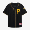 Pittsburgh Pirates Stitches Team Color Full - Button Fashion Jersey - Black