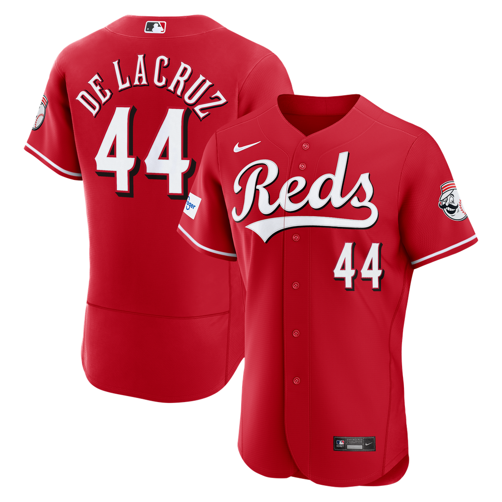 Cincinnati Reds Elly De La Cruz Nike Alternate Authentic Sponsor Patch Jersey - Red