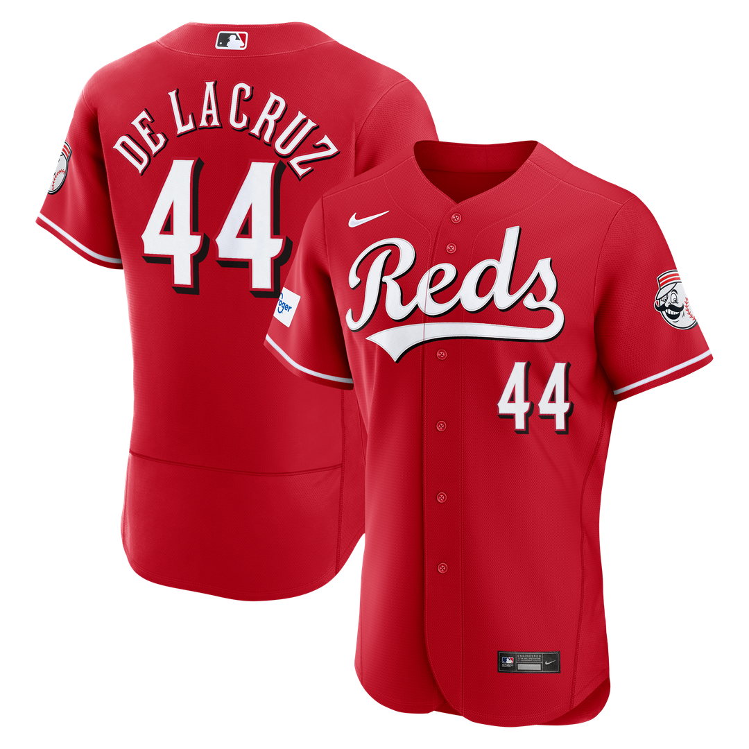 Cincinnati Reds Elly De La Cruz Nike Alternate Authentic Sponsor Patch Jersey - Red
