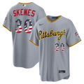 Pittsburgh Pirates Paul Skenes Nike USA 250 Fourth of July Road Stadium Jersey - Gray