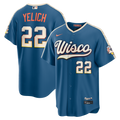 Milwaukee Brewers Christian Yelich Nike 2026 City Connect Stadium Jersey - Mineral Blue