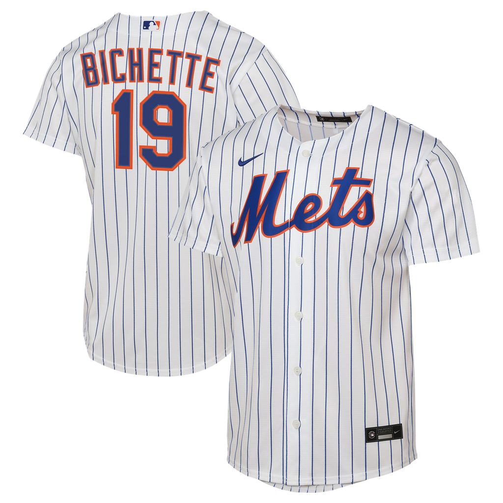 New York Mets Bo Bichette Nike Youth Home Baseline Jersey - White