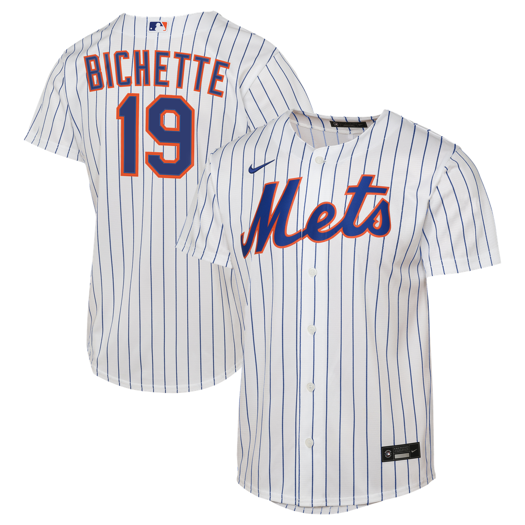 New York Mets Bo Bichette Nike Youth Home Baseline Jersey - White