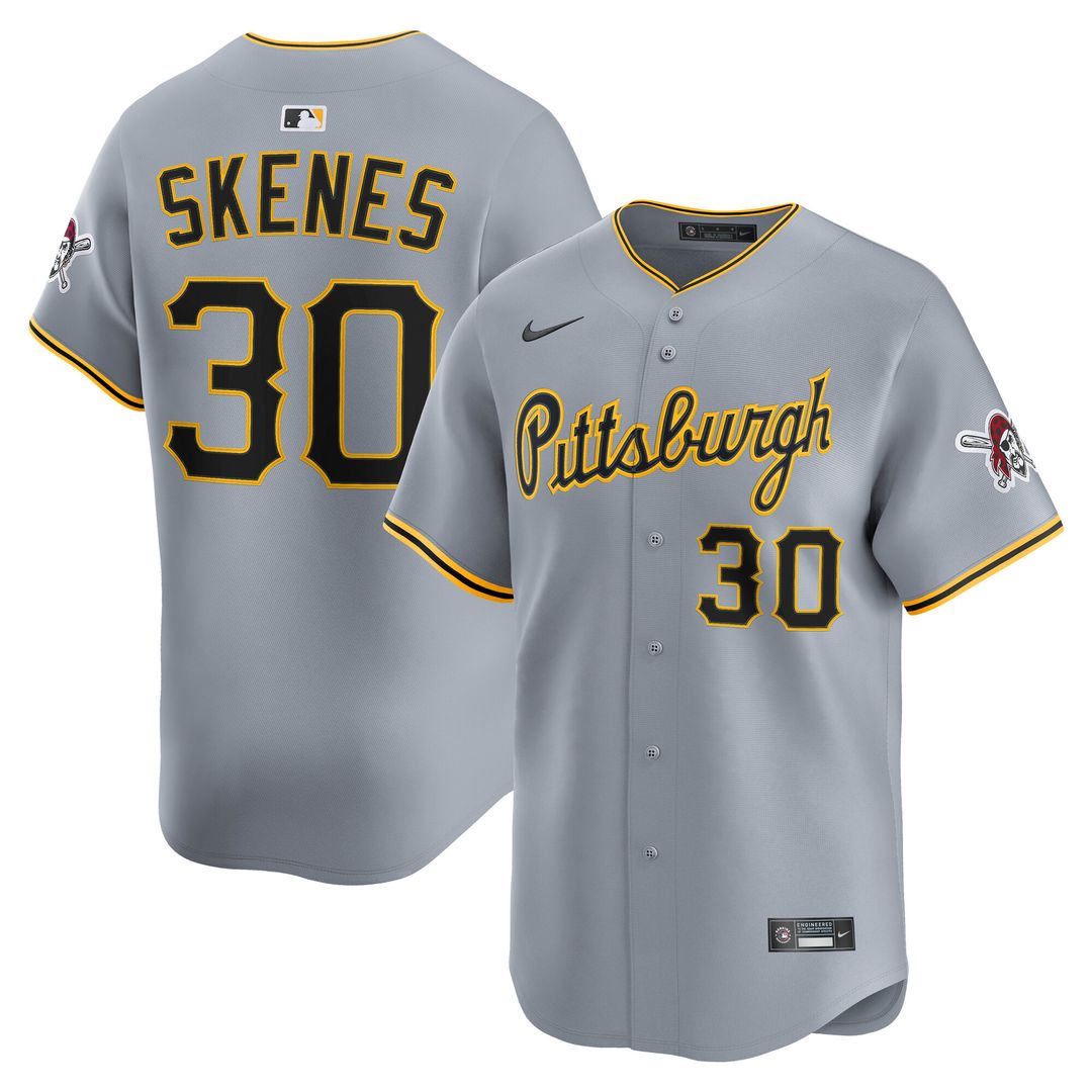 Pittsburgh Pirates Paul Skenes Nike Road Limited Player Jersey - Gray