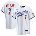 Kansas City Royals Bobby Witt Jr. Nike USA 250 Fourth of July Home Stadium Jersey - White