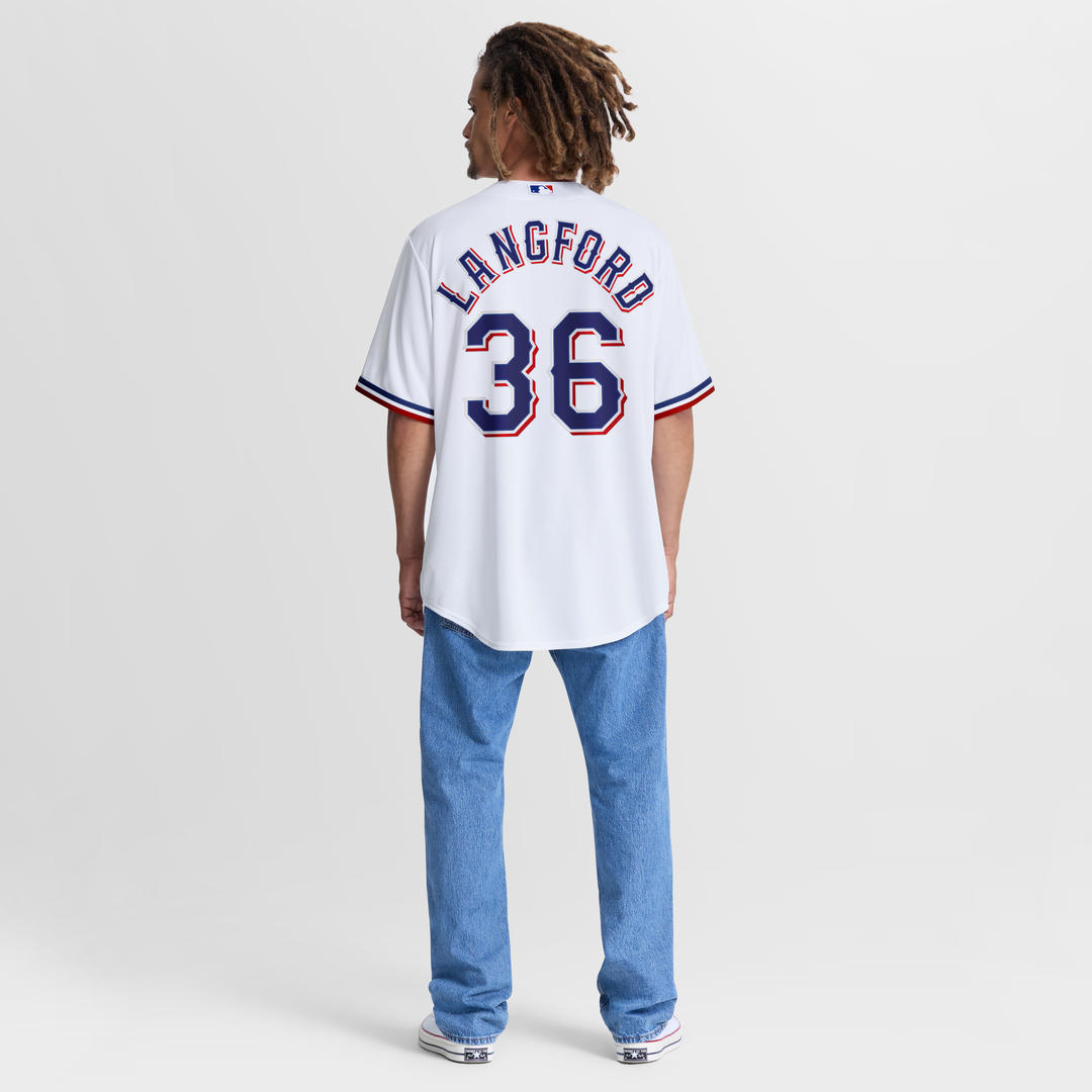 Texas Rangers Wyatt Langford Nike Home Replica Jersey - White