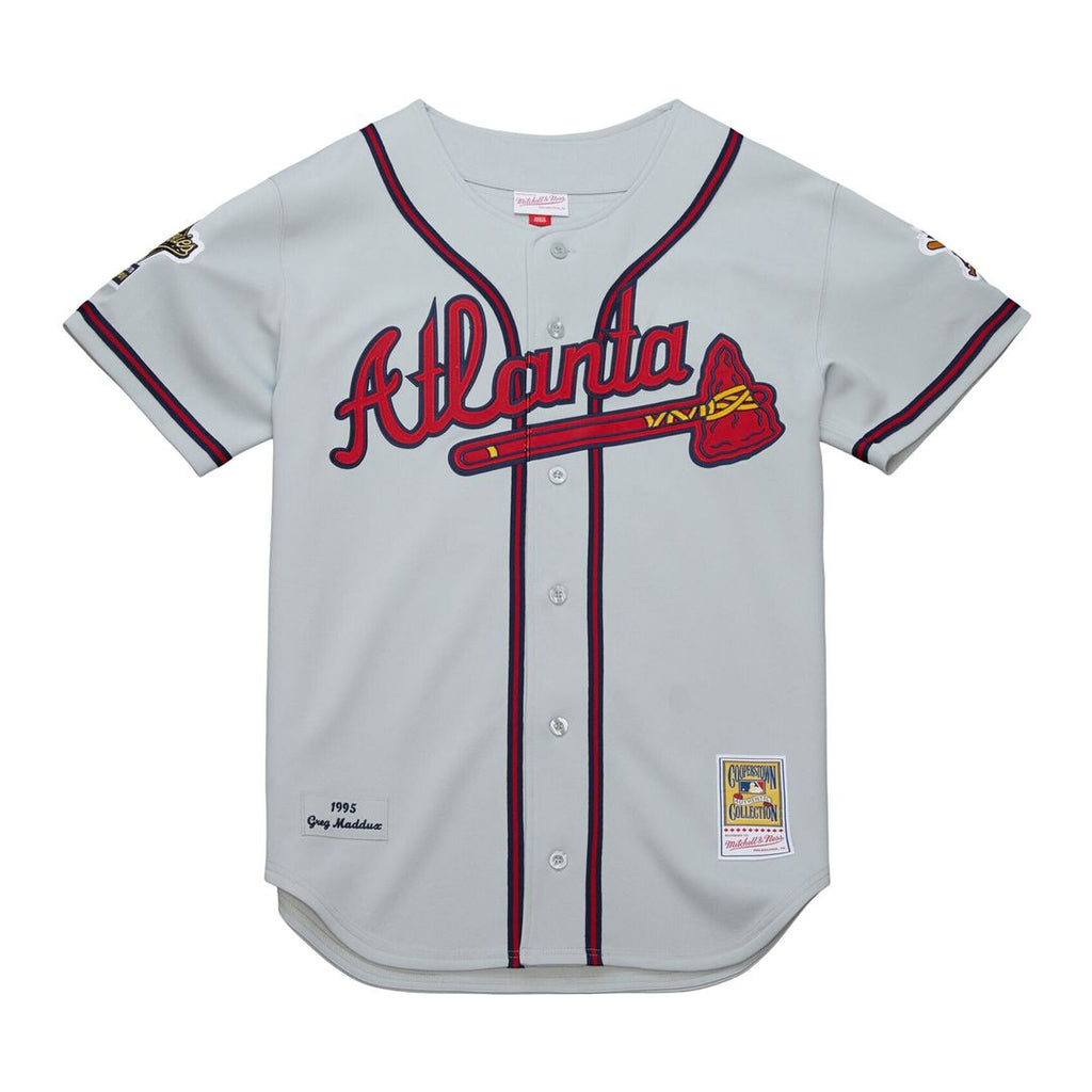 Atlanta Braves Greg Maddux Mitchell & Ness 1995 Throwback Authentic Jersey - Gray
