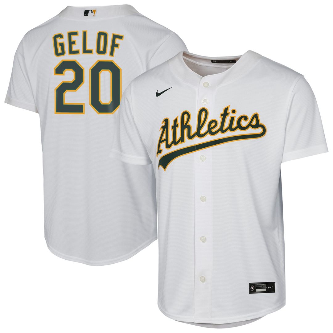 Athletics Zack Gelof Nike Youth Home Replica Player Jersey - White