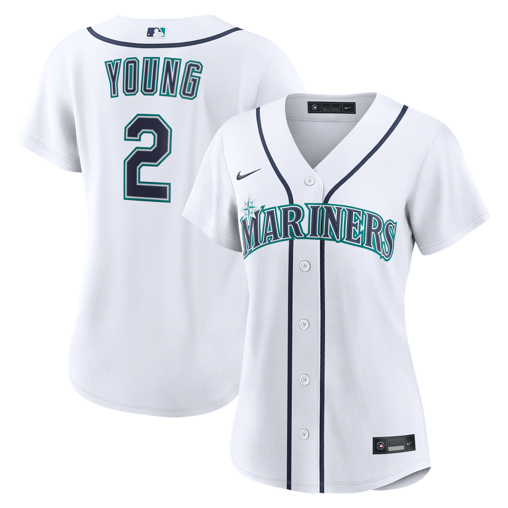 Seattle Mariners Cole Young Nike Women's Home Replica Jersey - White