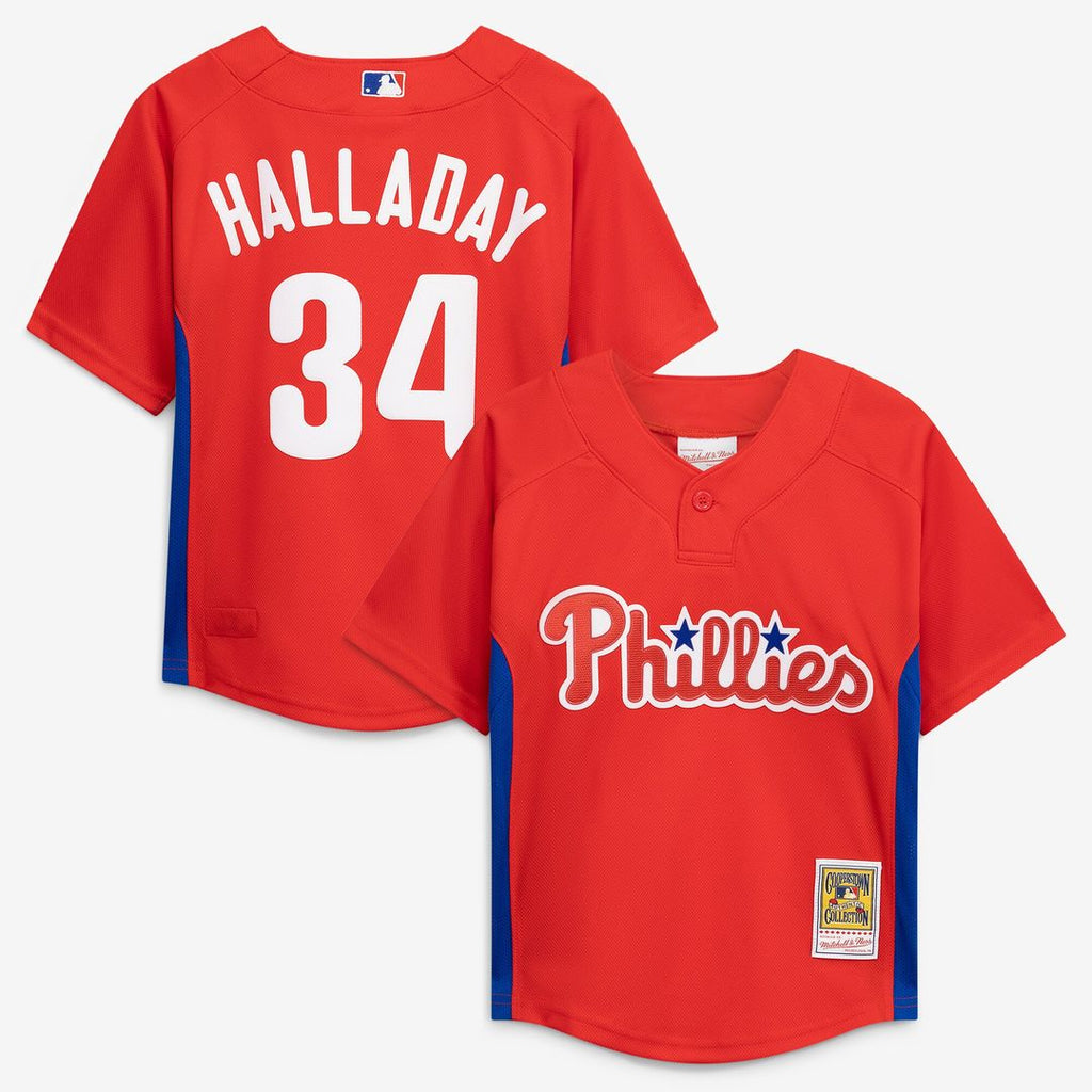 Philadelphia Phillies Roy Halladay Mitchell & Ness Preschool Cooperstown Mesh Batting Practice Jersey - Red