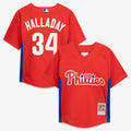 Philadelphia Phillies Roy Halladay Mitchell & Ness Preschool Cooperstown Mesh Batting Practice Jersey - Red