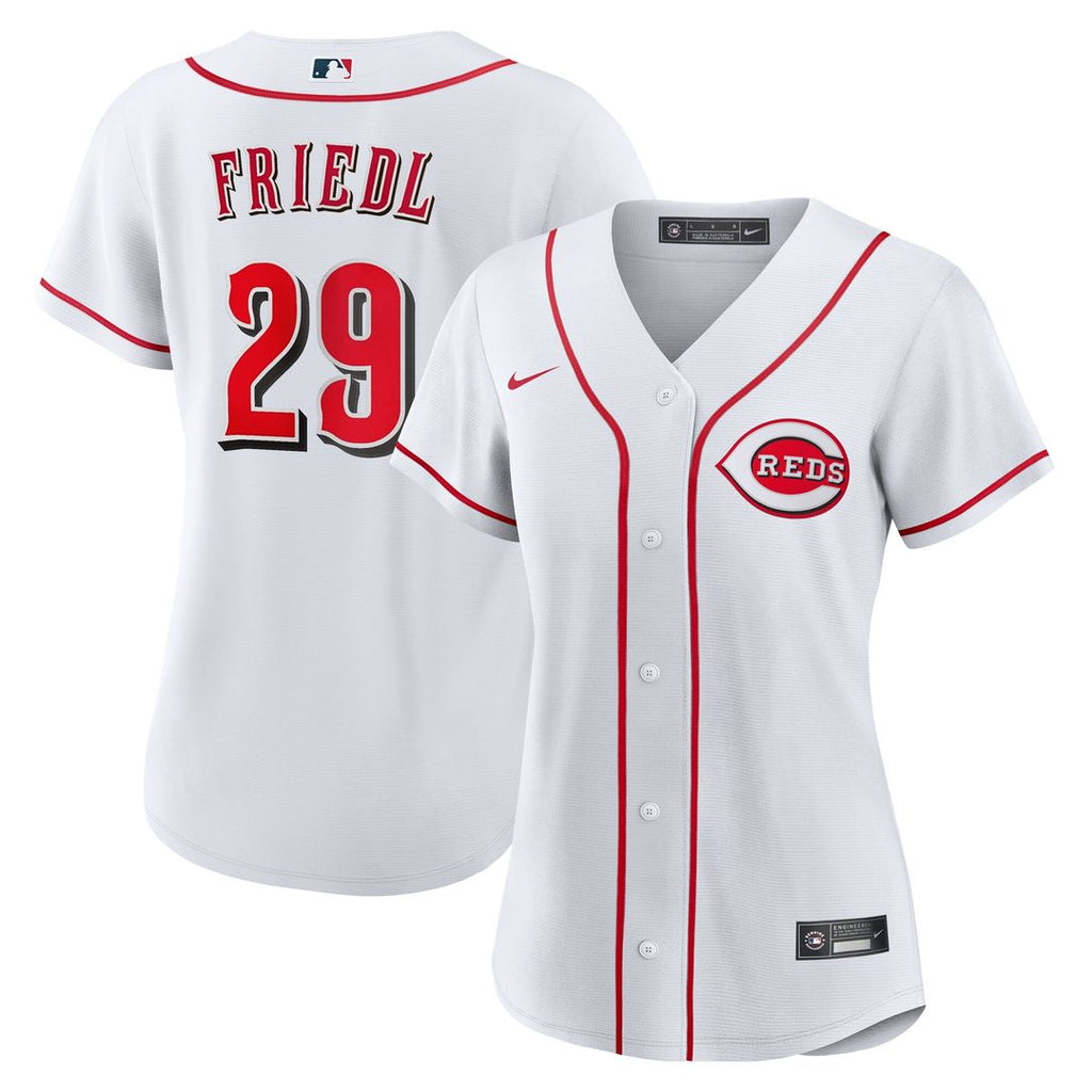 Cincinnati Reds TJ Friedl Nike Women's Home Replica Jersey - White