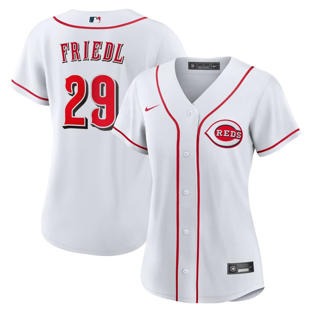 Cincinnati Reds TJ Friedl Nike Women's Home Replica Jersey - White