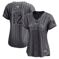 New York Mets Francisco Lindor Nike Women's City Connect Limited Jersey - Gray