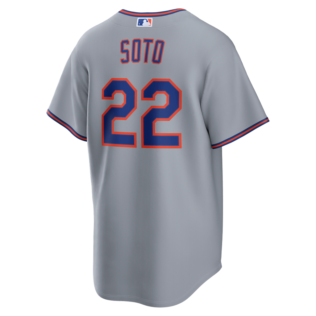 New York Mets Juan Soto Nike Road Replica Jersey - Gray