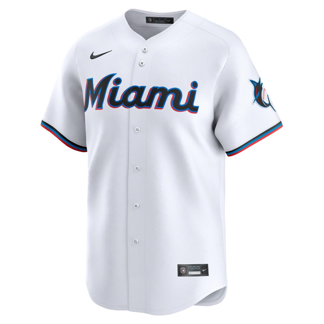 Miami Marlins Sandy Alcantara Nike Home Limited Player Jersey - White