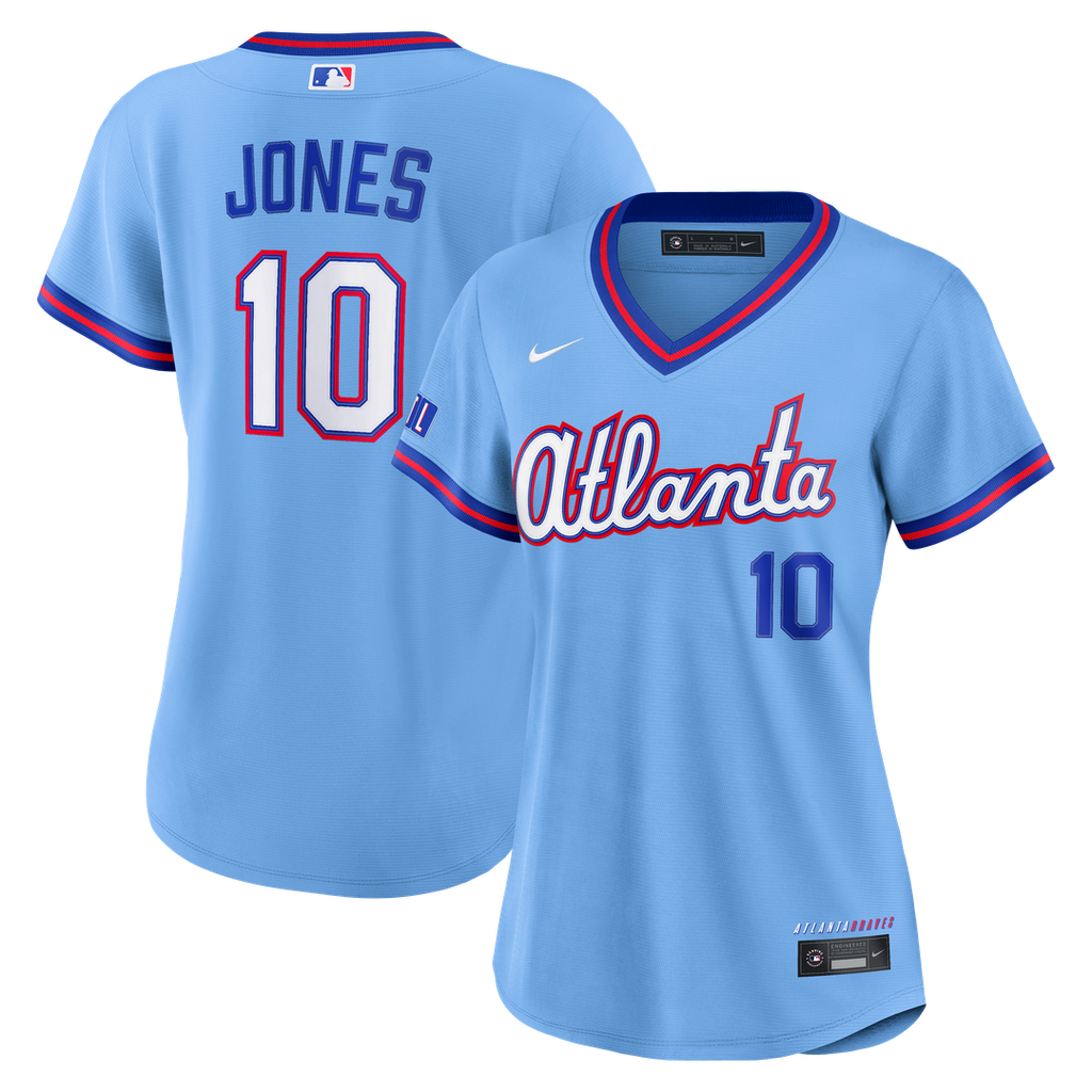 Atlanta Braves Chipper Jones Nike Women's 2026 City Connect Stadium Jersey - Powder Blue