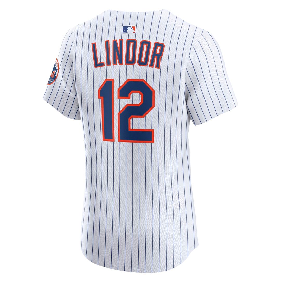 New York Mets Francisco Lindor Nike Home Elite Player Jersey - White