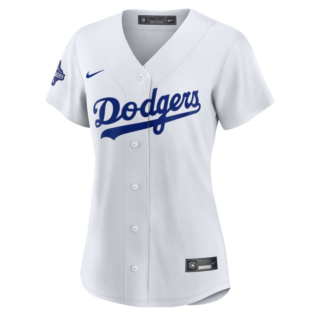 Los Angeles Dodgers Clayton Kershaw Nike Women's Home 2025 World Series Champions Replica Jersey - White