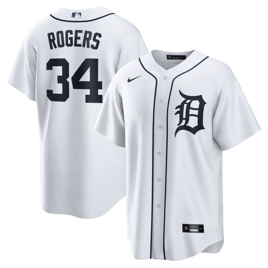 Detroit Tigers Jake Rogers Nike Home Replica Jersey - White