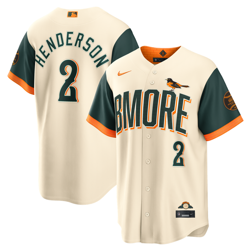 Baltimore Orioles Gunnar Henderson Nike 2026 City Connect Stadium Jersey - Cream