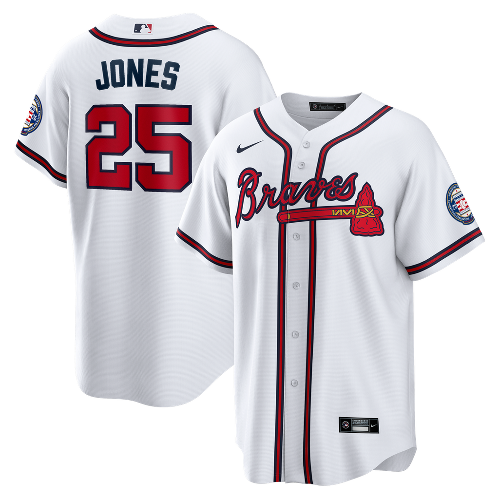 Atlanta Braves Andruw Jones Nike Home Replica 2026 Hall of Fame Patch Jersey - White